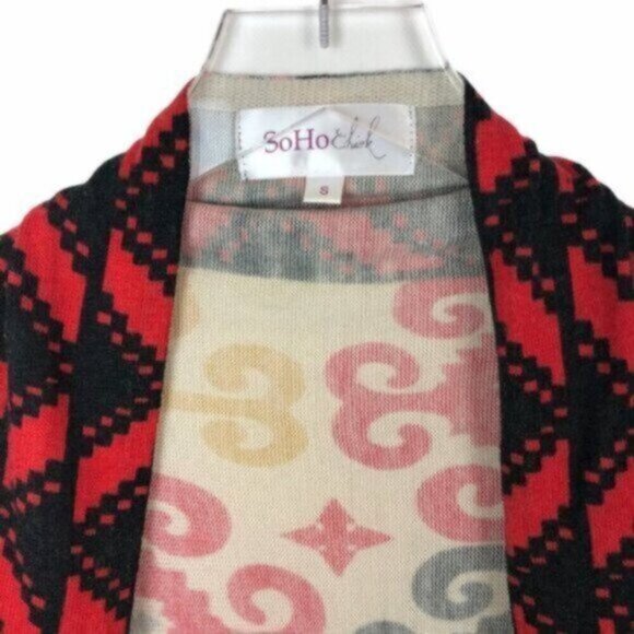 Soho Chick | Aztec Print Sleeveless Open Shrug Size Small - Picture 3 of 8